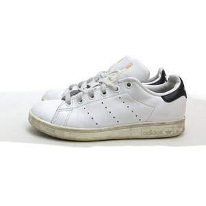 a■【22.5cm】アディダス/adidas FX3297 スタンスミス レザースニーカー 白黒/LADIES/20【中古】