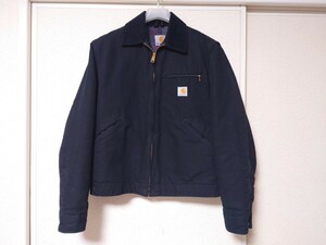 美品【S】USA製 デトロイトジャケット Carhartt カーハート ブラック 黒 125周年 2014 ワークジャケット アメリカ製