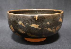 セール　河南天幕碗 大きい碗 鉢 骨董品 美術品 古美術 時代品 古玩　高さ11cm　口径20cm　底径8.5cm