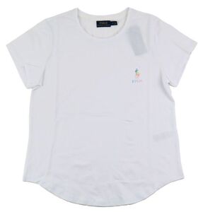 メール便250円 POLO Ralph Lauren ポロラルフローレン レディス レディース ワンポイント プリント ストレッチ Tシャツ 460/USサイズ XXS