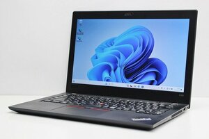1円スタート ノートパソコン Windows11 Lenovo ThinkPad X280 第8世代 Core i3 SSD256GB メモリ8GB 12.5インチ カメラ 薄型 軽量