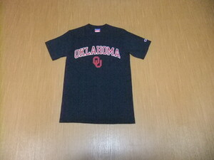 Champion　Tシャツ　ネイビーM　OKLAHOMA　オクラホマ　チャンピオン　古着