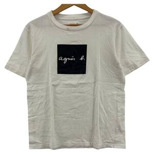 ゆうパケットOK agnes b. アニエスベー プリント 半袖Ｔシャツ sizeM/オフホワイト