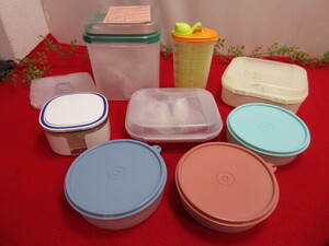 【OH7589/10】未使用・大量!!　豪華セット♪　Tupperware /タッパーウェア 保存容器8点まとめてセット　ベジタブルボックスなど