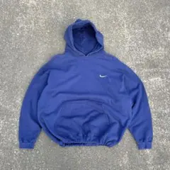 90s Nike Navy FADED Boxy Hoodie