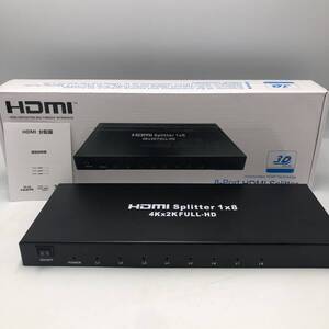 【未検品】HDMI 分配器 1入力 8出力 同時出力 /Y23558-D1