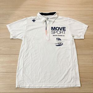 DESCENTE デサント Move Sport ムーブスポーツ ポロシャツ ボタンダウンシャツ 半袖シャツ Oサイズ 白