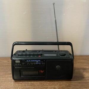 HITACHI ラジカセ TRK-5450 100v 50-60Hz 日立 ポータブル 昭和レトロ AM FM カセットレコーダー 音響機器 オーディオ 電源コード無し (H23