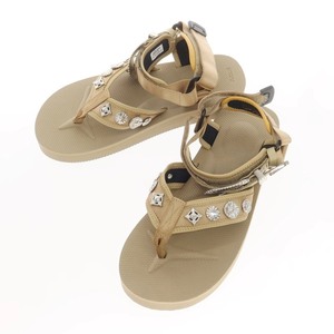 【中古】トーガ TOGA × suicoke コンチョ スポーツサンダル ベージュ【サイズ27】