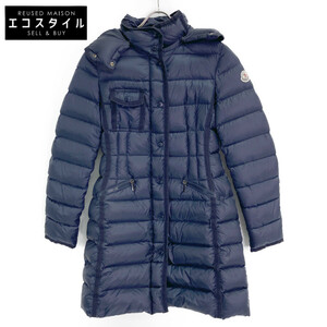 MONCLER モンクレール ネイビー HERMINE ダウンコート ネイビー O コート ナイロン レディース 中古