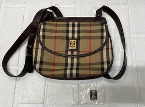 BURBERRY バーバリー ショルダー バッグ ノバチェック ヴィンテージ ロゴ かばん 肩掛け 保管品 注目99円スタート