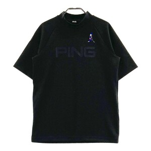 【1円】【新品】PING ピン ハイネック 半袖Tシャツ ブラック系 L [240101103496] レディース