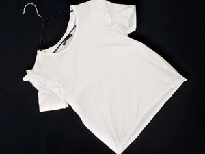 ネコポスOK ZARA ザラ フリル カットソー sizeS/白 ■◆ ☆ efa4 レディース