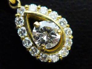 美品　K18 ダイヤモンドネックストップ　0.30ct　0.29ct