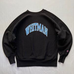 超美品 ブラック 黒 好配色 80s 90s Champion チャンピオン リバースウィーブ REVERSE WEAVE アメリカ製 Lサイズ ビンテージ USA製