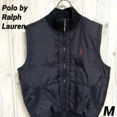 美品★POLO　ポロラルフローレン　ダウンベスト　濃紺ネイビー　メンズMサイズ