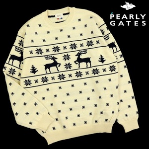 【B2733】【美品】PEARLY GATES パーリーゲイツ セーター ニット ゴルフウエア ノルディック柄 サイズL