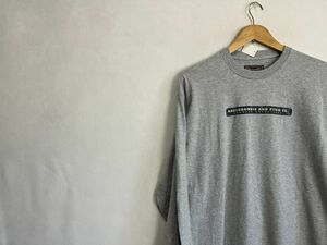 グッドプリント90sビンテージAbercrombie&fitchアバクロンビーアンドフィッチ両面プリント長袖TシャツMグレー アメカジストリートnr24096