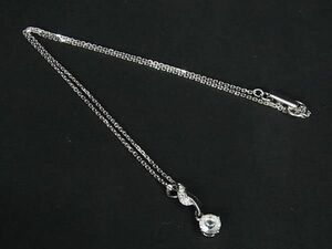 ■美品■ SWAROVSKI スワロフスキー ラインストーン ネックレス アクセサリー シルバー系 DF3299