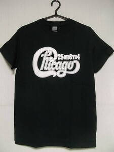 即決★新品バンドＴシャツ★シカゴ★CHICAGO★長い夜(25 OR 6 TO 4)★ブラックボディ×ホワイトプリント★S/M/L/XLサイズ対応可能