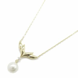 ミキモト パール ネックレス ブランドオフ MIKIMOTO K18（イエローゴールド） ネックレス K18 中古 レディース