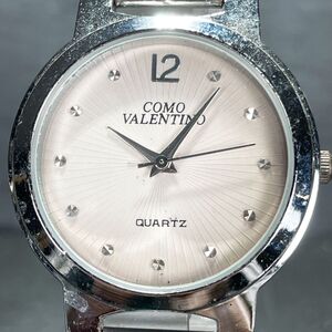 美品 COMO VALENTINO コモバレンチノ CV-3001M 腕時計 アナログ クオーツ 3針 メタルバンド シルバー 新品電池交換済み 動作確認済み