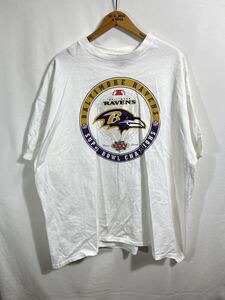 ■ NIKE TEAM NFL ボルチモア レイブンズ SUPER BOWL XXXV CHAMPIONS イラスト 半袖 Tシャツ 古着 サイズXXL アメカジ アメフト RAVENS ■