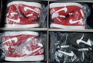 【希少◆４足セット◆正規品】Supreme Nike Air Force 1 High SP シュプリーム ナイキ エアフォース1 ハイ 赤 レッド ブラック 黒 2014FW 