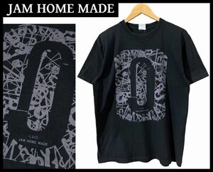 送料無料 G② JAM HOME MADE ジャムホームメイド LOVE 安全ピン ビッグ ロゴ プリント 半袖 Tシャツ カットソー 黒 ブラック L