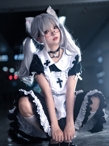 メイド服 ゴスロリ コスプレ セット 十字架 ゴシック系 ロリィタ ミニ丈 かわいい クール セクシー レディース 半袖 コスチューム 仮装