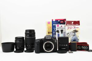 【保証】デジタル一眼Canon EOS 90D標準&望遠ダブルレンズセット/EF 28-80㎜1:3.5-5.6V USM/EF 75-300㎜1:4-5.6III USM☆1305027600121430