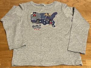 ★ダブルＢ★長袖Ｔシャツ★130★ミキハウス★ダブルビー★ロンＴ★旅するＢくん