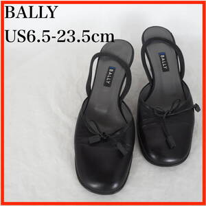 OK0471*BALLY*バリー*レディースミュール*US6.5-23.5cm*黒