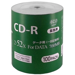 磁気研究所 業務用CD-R 700MB 100枚エコパック データ用 2-52倍速対 ワイドプリンタブル対 応詰め替え用エコパック CR80GP100_BULK /l