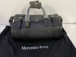 サ7594M★未使用保管品　Mercedes-Benz　メルセデスベンツ　GOLD PFEIL　ゴールドファイル　黒　ボストンバッグ★