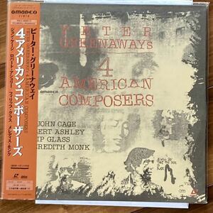 【新品】レーザーディスク LD 4 American Composers ケージ グラス モンク ピーター・グリーナウェイ監督 アメリカン・コンポーザーズ