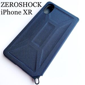 iPhone XR用ケース★ZEROSHOCK★四角エアクッション★マグネット付★ELECOM★ネイビー