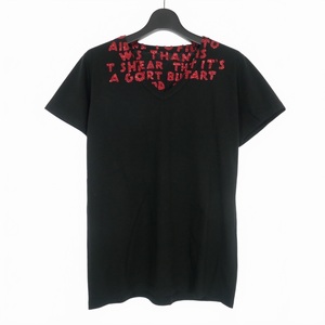 エムエムシックス メゾンマルジェラ MM6 Maison Margiela 20SS ラメ エイズ Tシャツ カットソー XS ブラック 黒 S32GJ0007 国内正規 メンズ