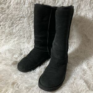 UGG australia アグ ムートンブーツ ロングブーツ ブラック レディース 24cm