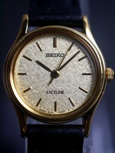 美品 セイコー SEIKO エクセリーヌ EXCELINE クォーツ 3針 SGP30 2J41-0040 女性用 レディース 腕時計 z157 稼働品