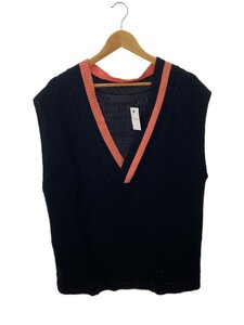 SHOOP◆23SS/JARRET VEST/ニットベスト(薄手)/-/コットン/BLK