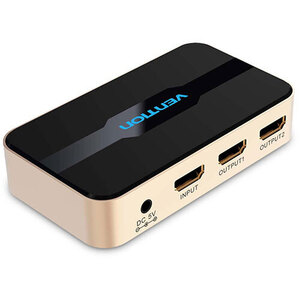 まとめ得 VENTION 1 In 2 Out HDMI Splitter Gold AC-2472 x [2個] /l