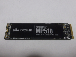 Corsair Force MP510 SSD NVMe Gen 3.0x4 960GB(1TB以下) 電源投入回数9118回 使用時間10637時間 正常94% CSSD-F960GBMP510 中古品です