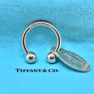 美品 鑑定済 ティファニー TIFFANY&Co. キーリング リターントゥ プレート キーホルダー SV925 男女兼用 K561-7