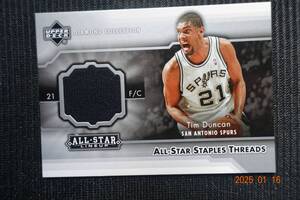 Tim Duncan 2004-05 Upper Deck All-Star Lineup All-Star Staples Threads 