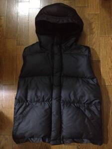 別注 CRESCENT DOWN WORKS×Walnuts クレセントダウンワークス INTEGRAL HOOD DOWN VEST インテグラル フード ダウン ベスト ブラック S