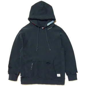 ANACHRONORM アナクロノーム【50着限定 DAMAGED HOODED SWEAT PARKER サイズ01】ダメージ リペア ヴィンテージ加工 プルオーバー パーカー