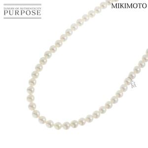 ミキモト MIKIMOTO アコヤ真珠 7.0-6.5mm ネックレス 43cm SV シルバー パール Akoya Pearl Necklace 90227694