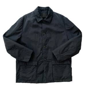 【Vintage】PRADA 中綿 シルクジャケット L プラダ SILK 黒 ブラック COMOLI MADE IN ITALY