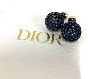 Christian Dior クリスチャン ディオール ピアス ラインストーン アクセサリー 箱付き o15